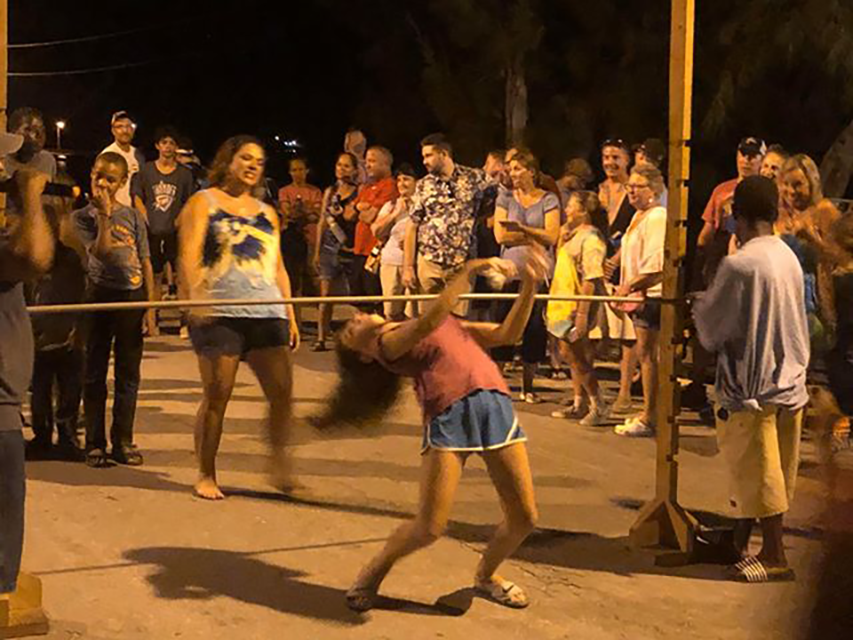 limbo dancing at anchor bay fish fry governor's harbour